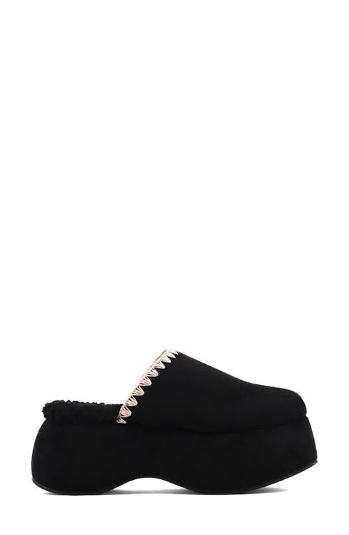 Shushop Larissa Whipstitch Platform Mule In Black