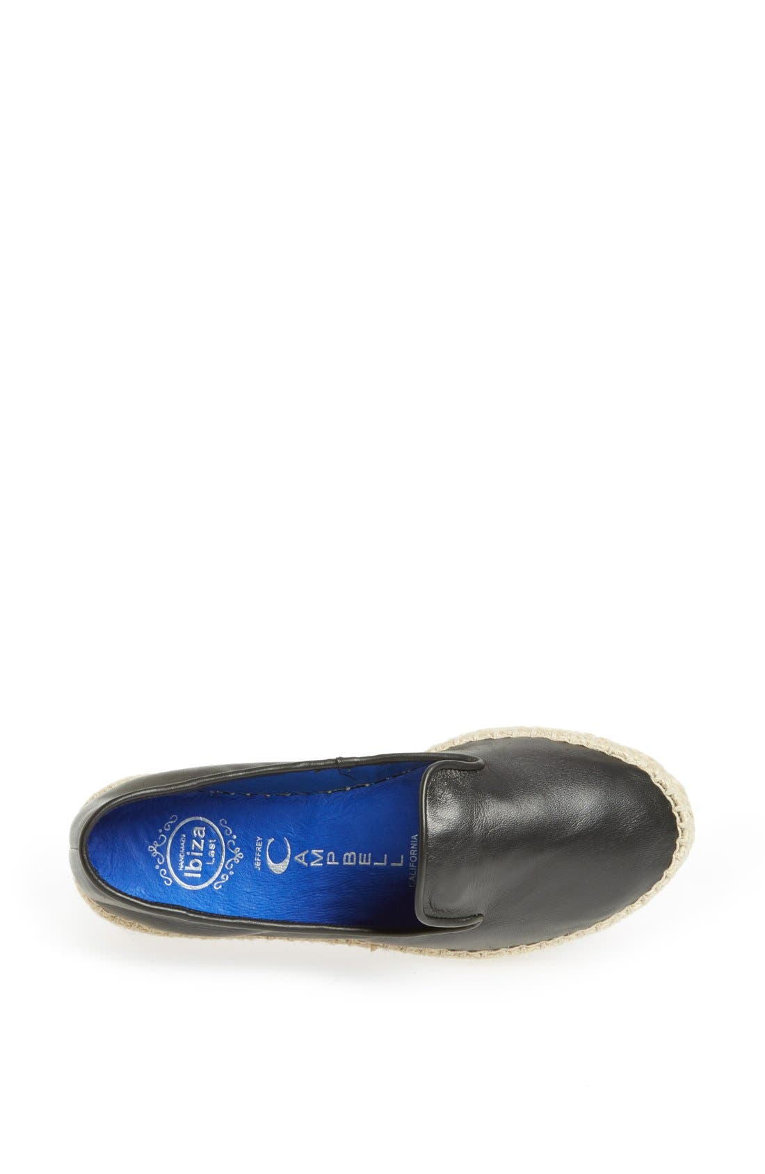 'Abides' Printed Calf Hair Espadrille Flat, Alternate, color, BLACK