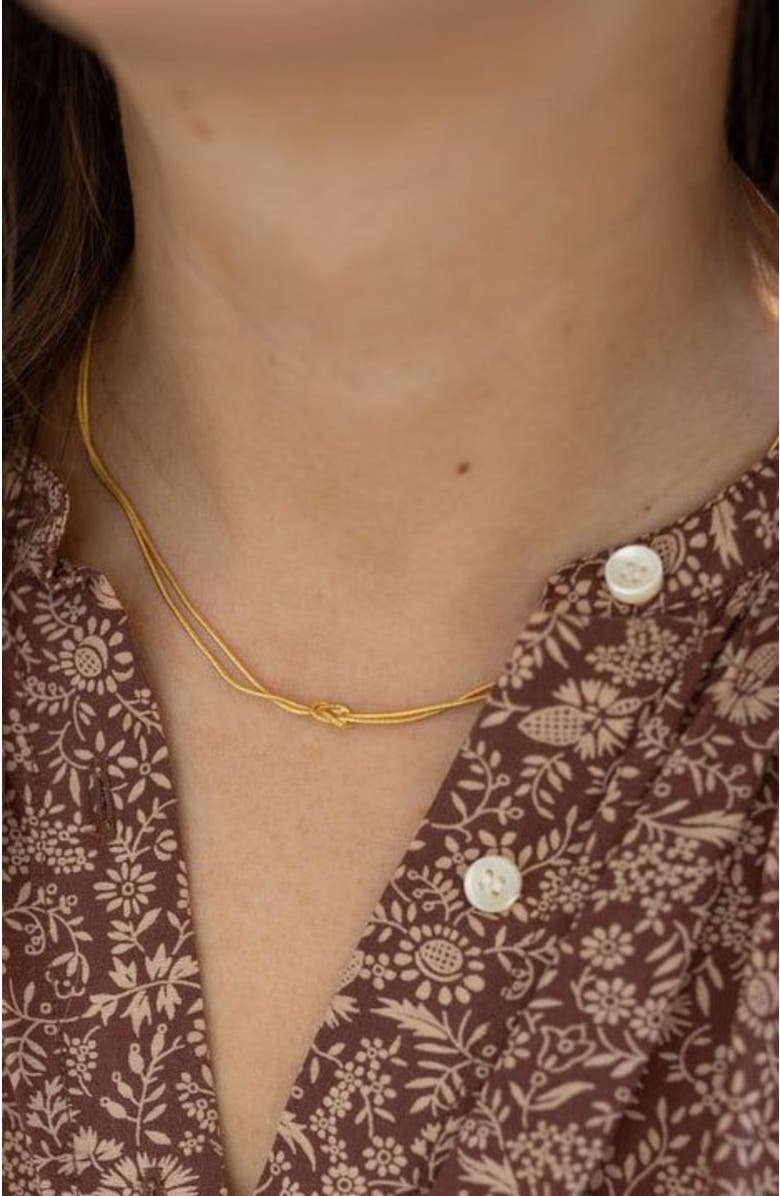 Erin McDermott Jewelry Double-Strand Love Knot Necklace, Alternate, color, Gold