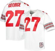 Mitchell & Ness Men's Mitchell & Ness Eddie George White Ohio State Buckeyes Authentic Jersey