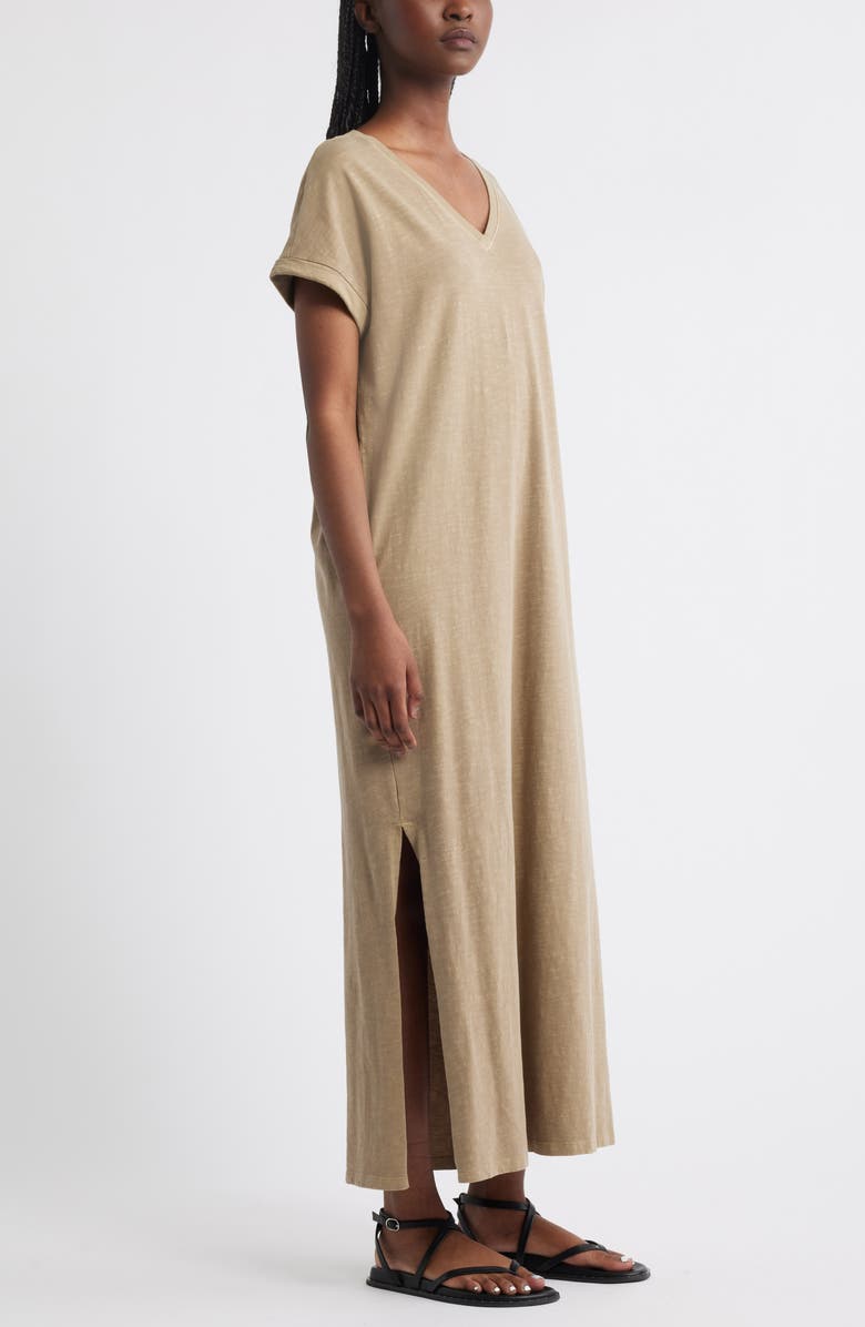 Cotton V-Neck Maxi Dress