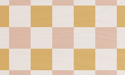 Deny Designs Spring Checkers Cutting Board In Yellow