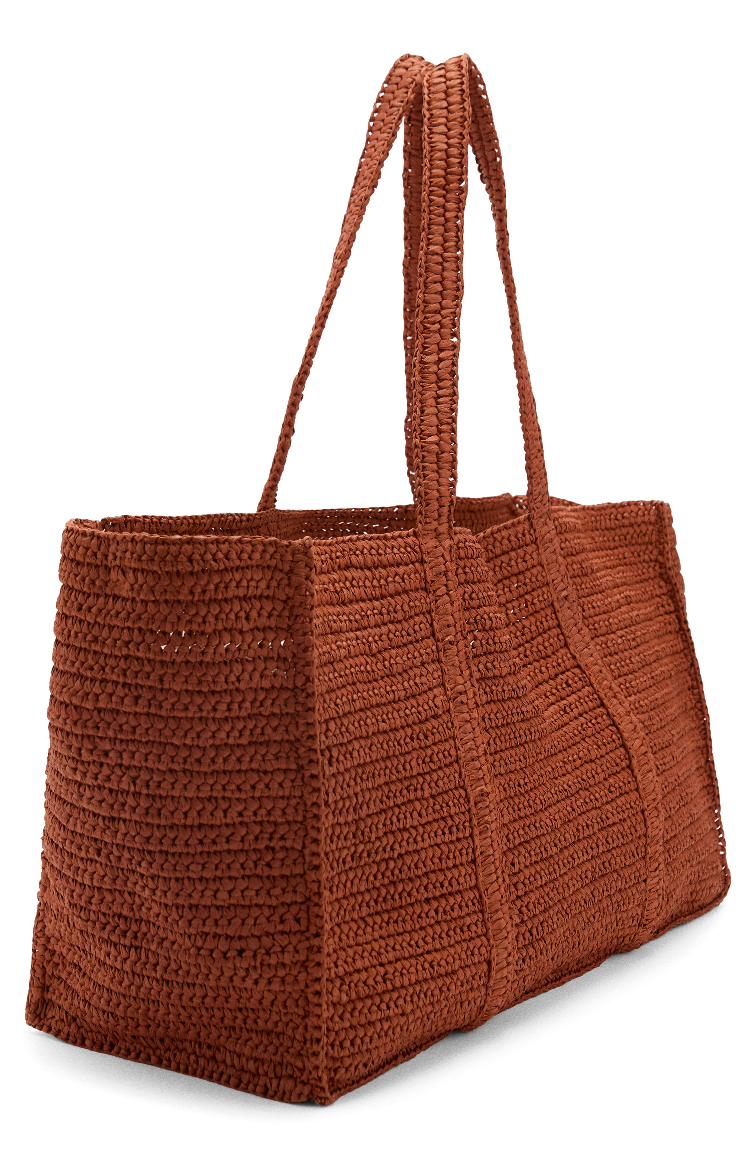 MANGO Woven Paper Basket Bag (Women) | Nordstrom