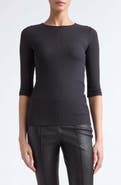 Vince Elbow Sleeve Crewneck Top