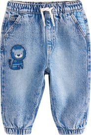 NEXT Kids' Laser Stripe Lion Jeans
