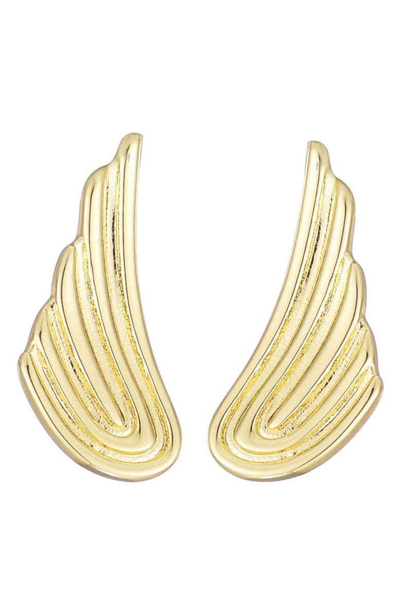 Adornia Winged Stud Earrings, Alternate, color, Gold