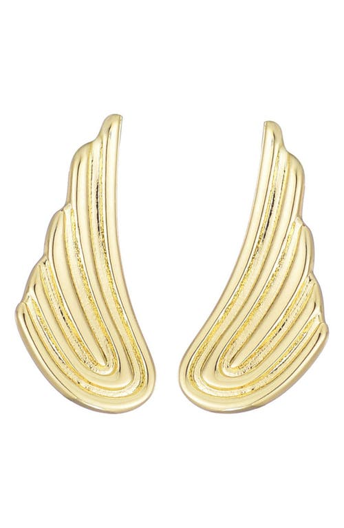 Adornia Winged Stud Earrings In Gold