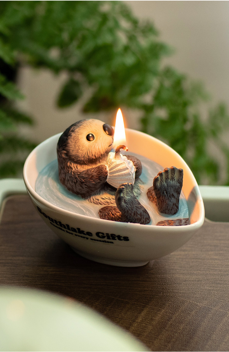 Southlake gifts Sea Otter Candle, Alternate, color, White