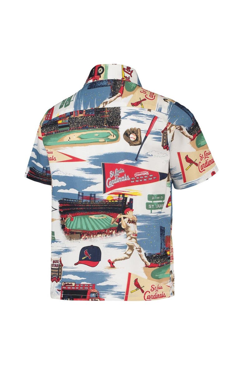 Youth Reyn Spooner White St. Louis Cardinals Scenic Button-Up Shirt, Alternate, color, White