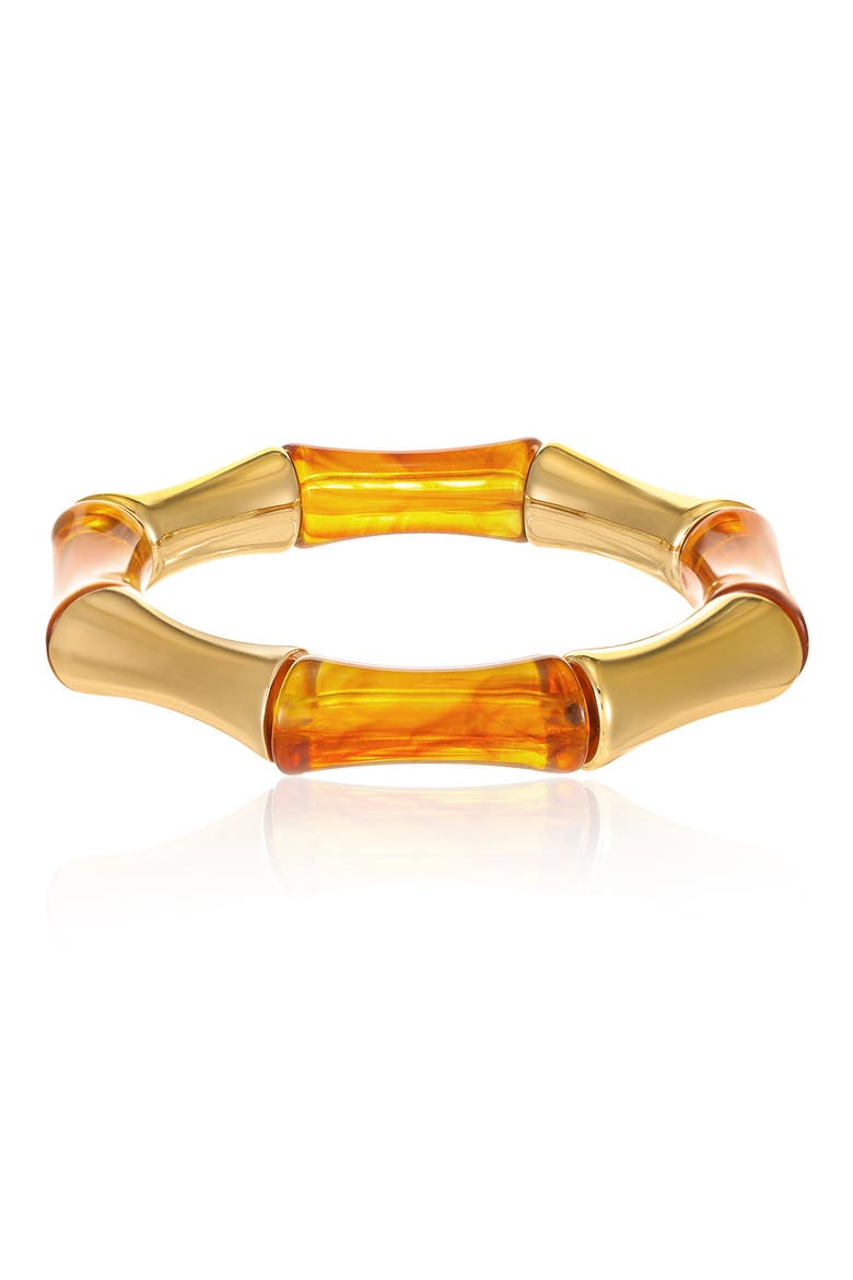 Brown Bamboo Textured Bracelet, Main, color, BROWN
