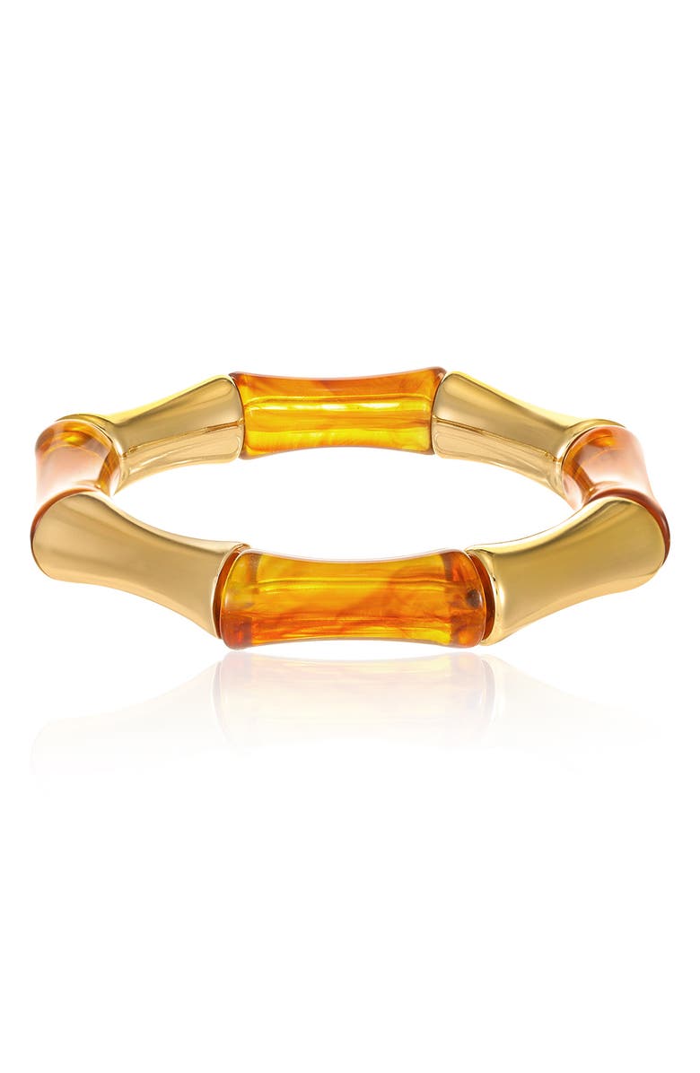 Ettika Brown Bamboo Textured Bracelet, Main, color, Brown