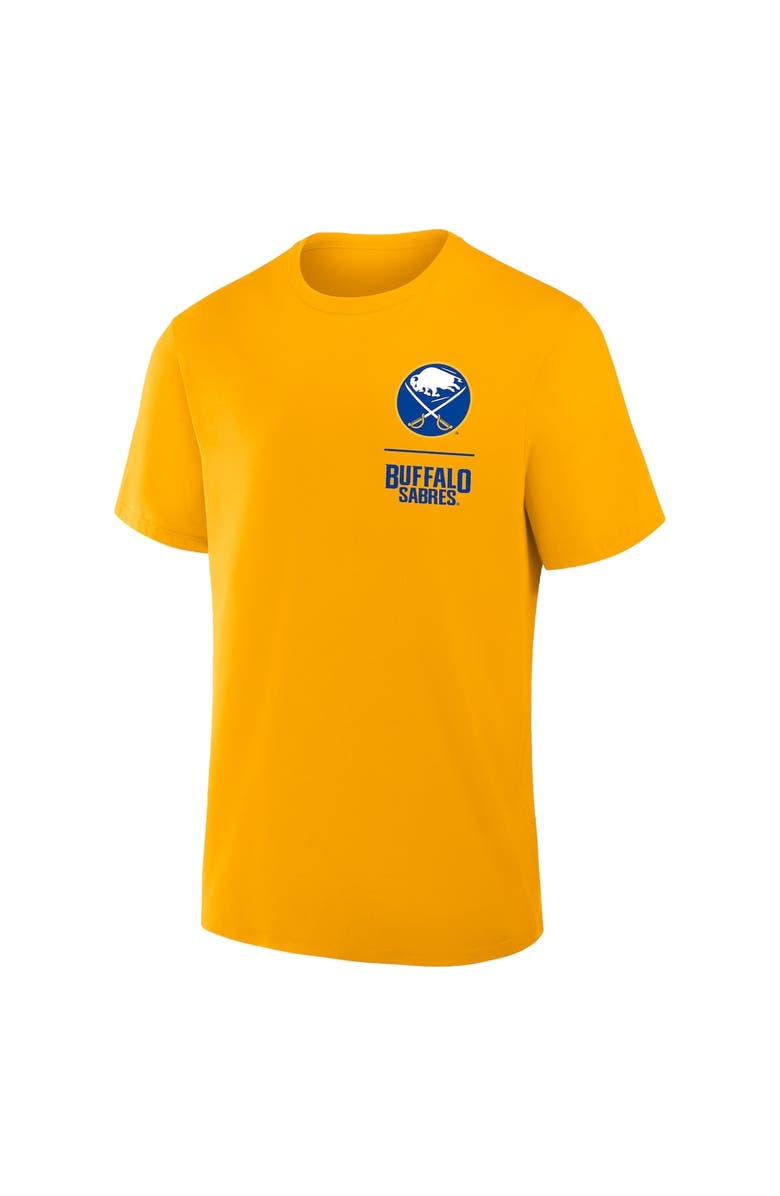 FANATICS Men's Fanatics Gold Buffalo Sabres Crash The Net Legacy T-Shirt, Alternate, color, Gold