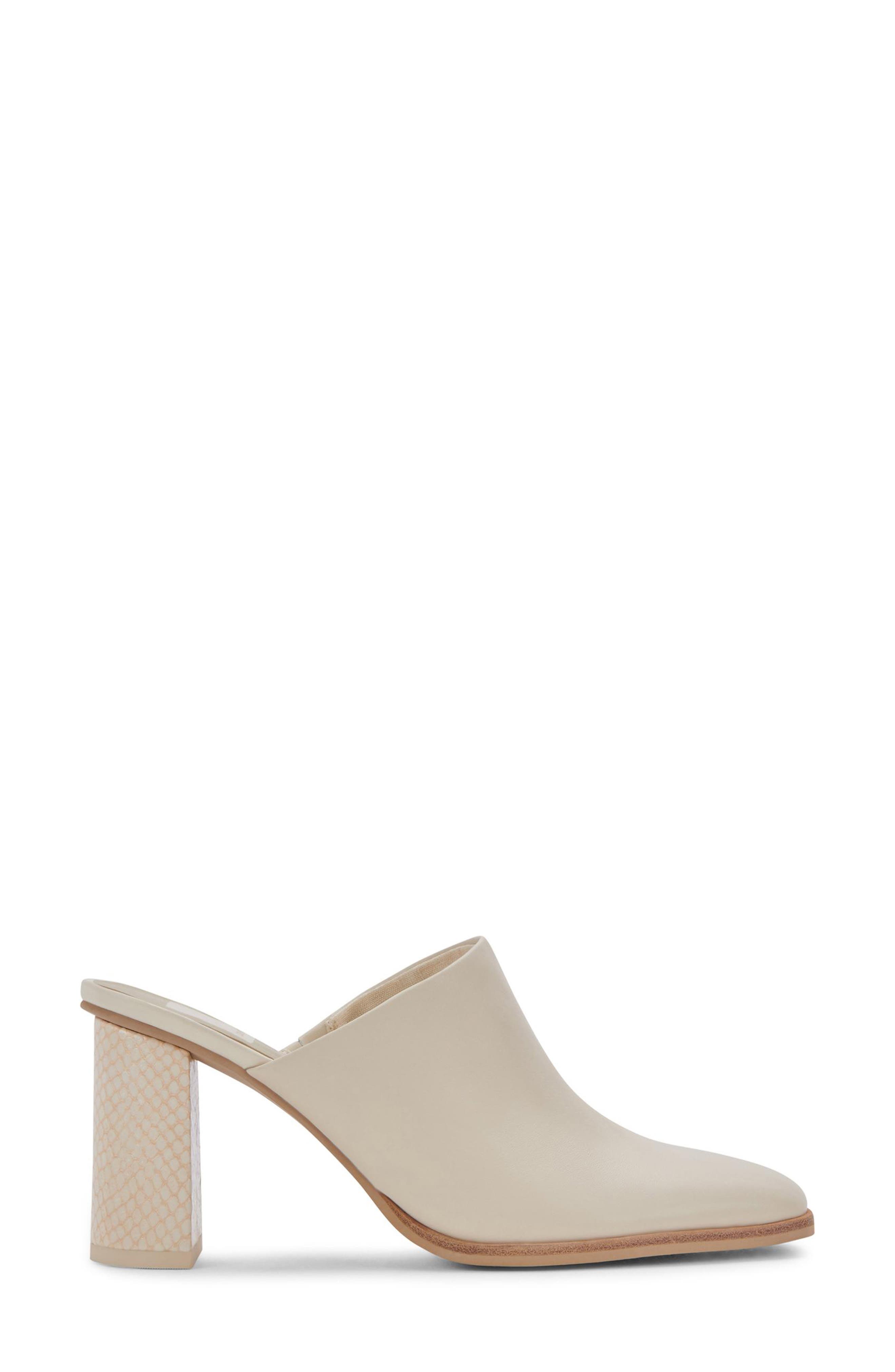 Parez Mule, Alternate, color, CREAM LEATHER