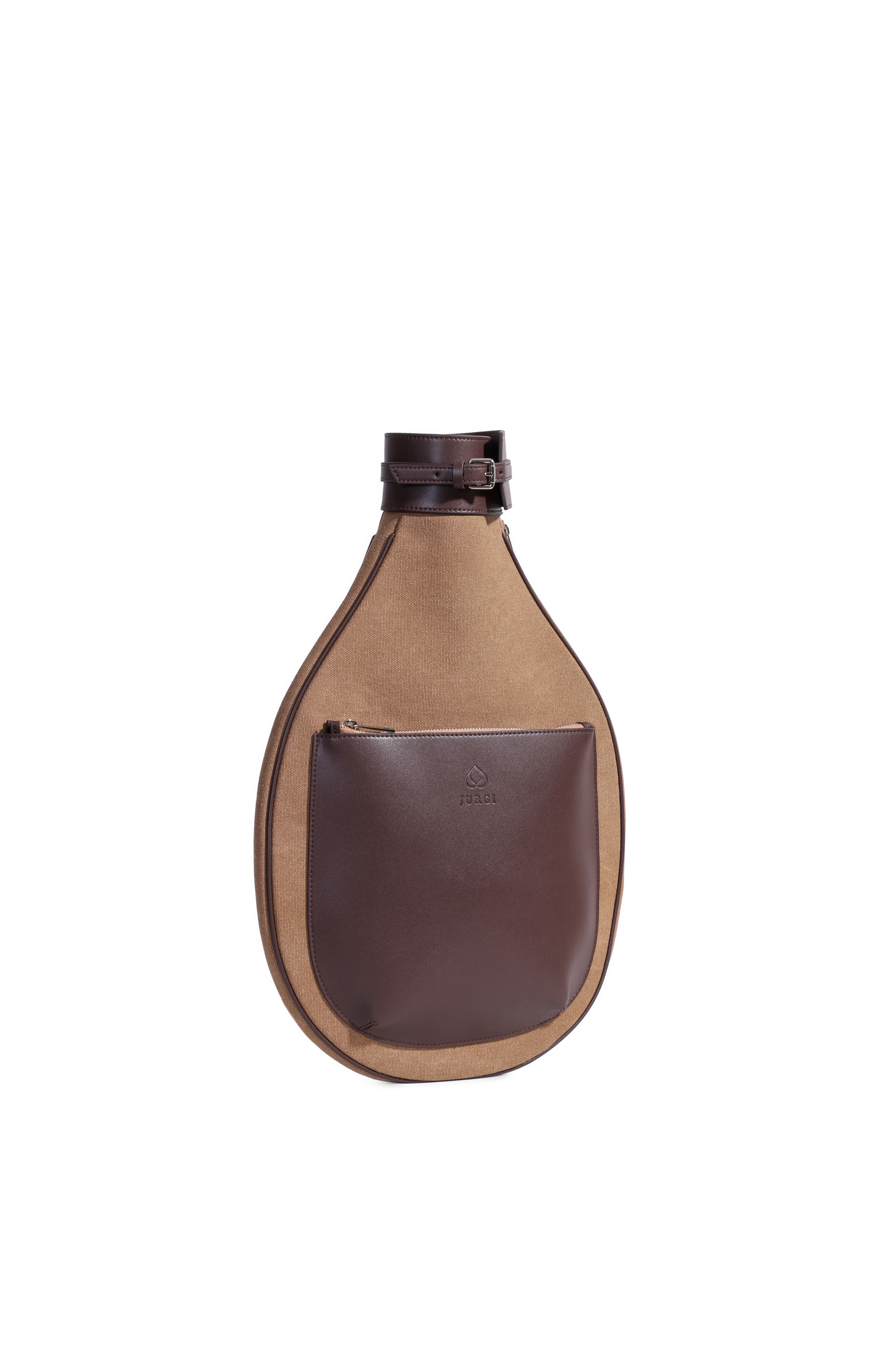 JURGI Tennis Racket Backpack in Canvas and Leather, Alternate, color, Brown