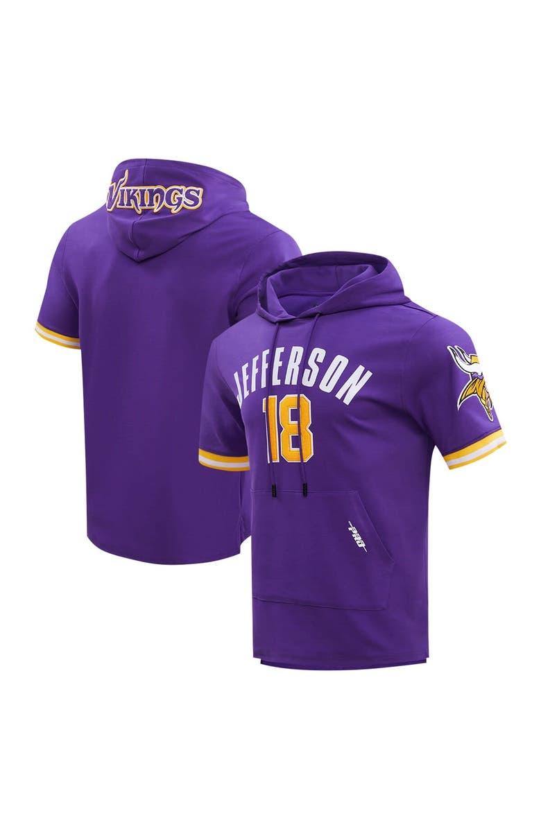 PRO STANDARD Men's Pro Standard Justin Jefferson Purple Minnesota Vikings Player Name & Number Hoodie T-Shirt, Main, color, Purple