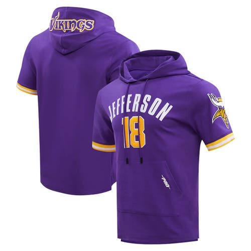 PRO STANDARD PRO STANDARD JUSTIN JEFFERSON PURPLE MINNESOTA VIKINGS PLAYER NAME & NUMBER HOODIE T-SHIRT