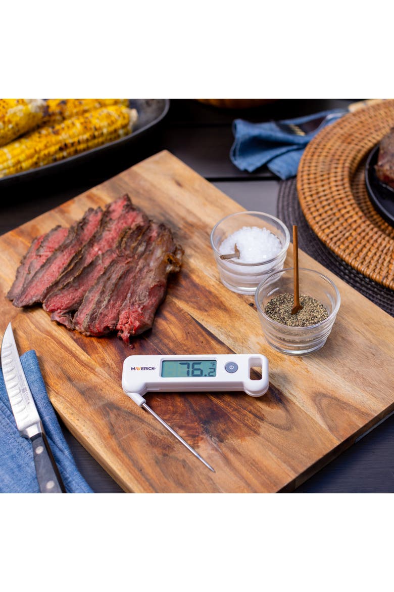 Folding Probe Digital Thermometer, Alternate, color, White