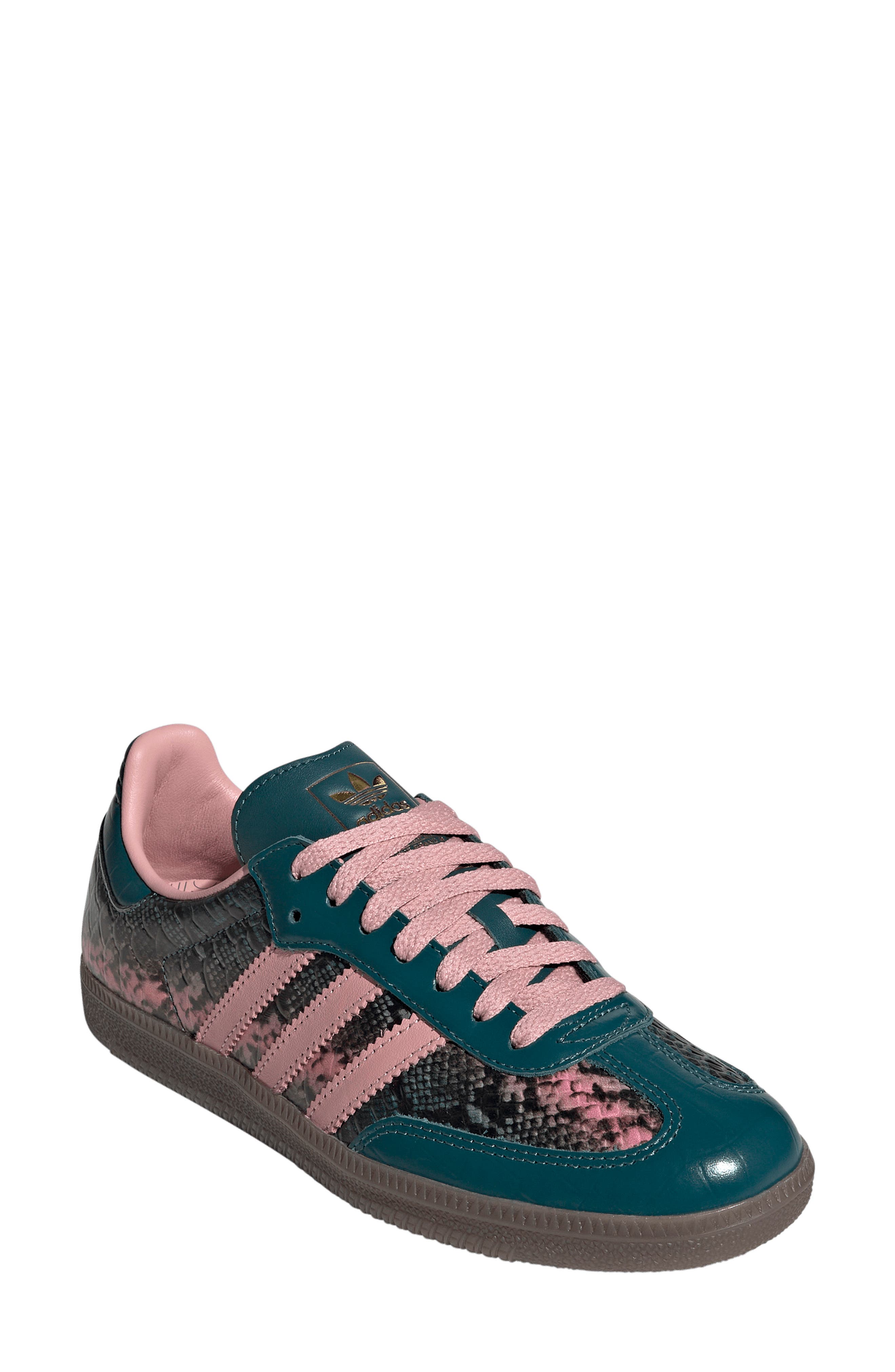 Samba OG Leather Sneaker, Main, color, RICH GREEN/ MAUVE/ GOLD