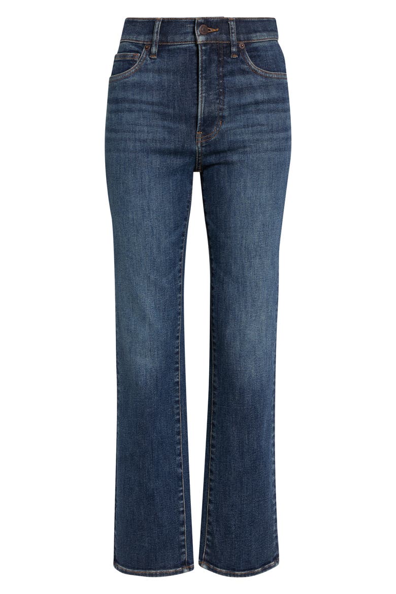 Milla High Waist Ankle Slim Straight Jeans, Alternate, color, ROADSIDE BLUE