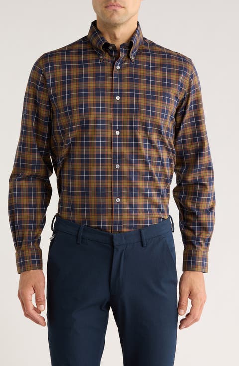 Non-Iron Regular Fit Cotton Button-Down Shirt