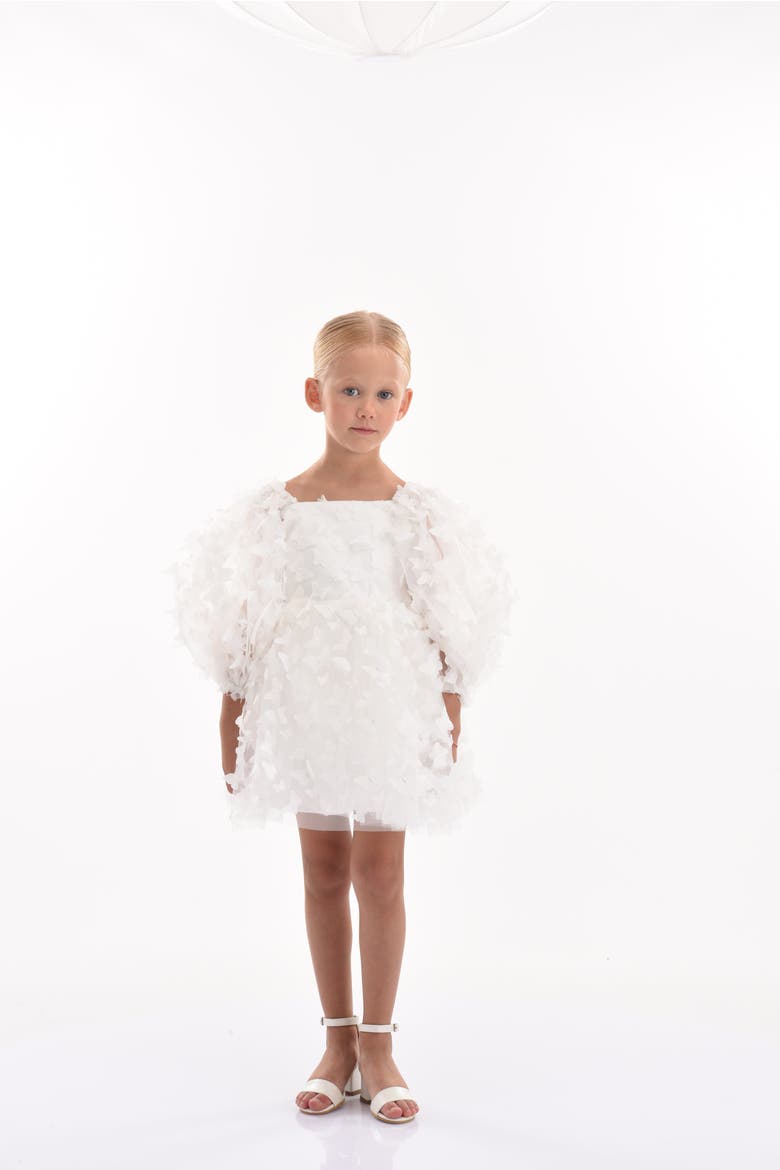 Bell Mariposa Dress, Alternate, color, White