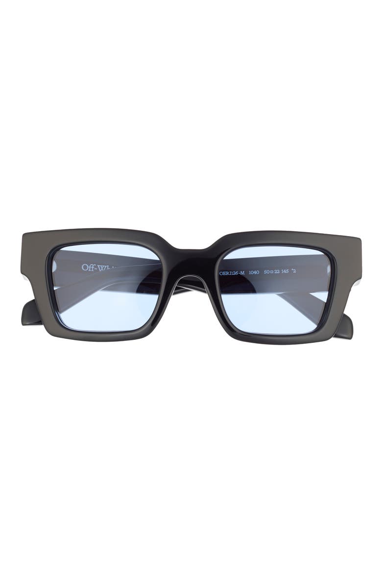 Virgil 50mm Square Sunglasses, Main, color, BLACK LIGHT BLUE