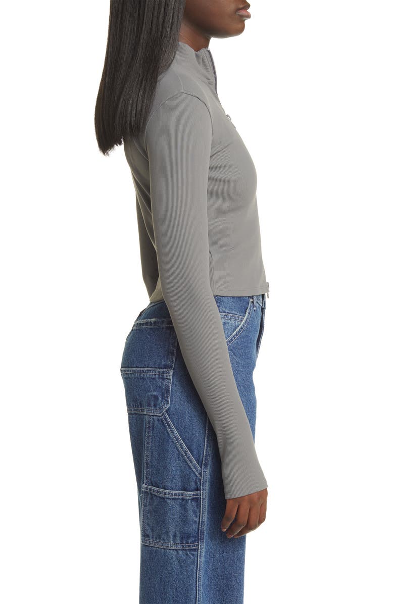 BP. Rib Mock Neck Zip-Up Jacket, Alternate, color,