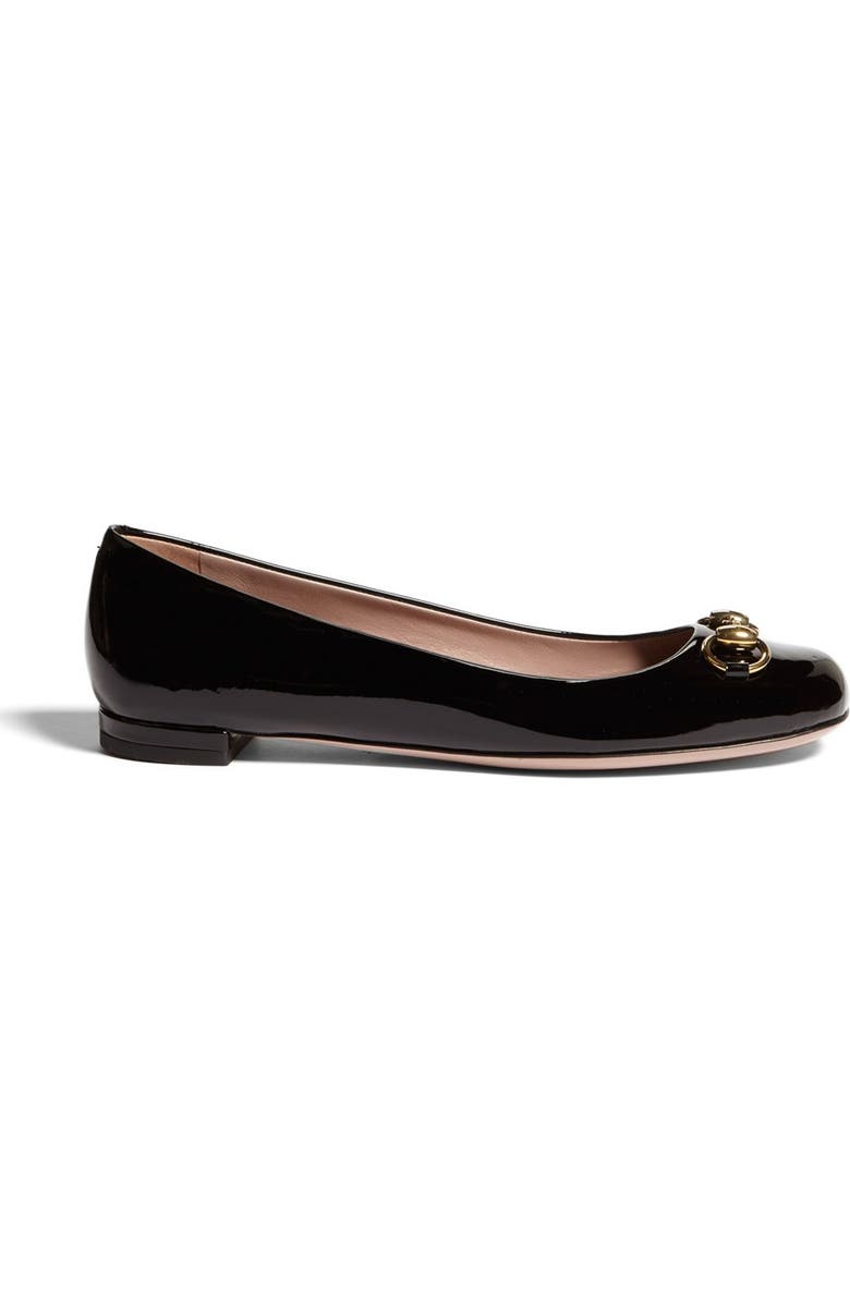 Gucci 'Jolene' Horse Bit Ballet Flat, Alternate, color,