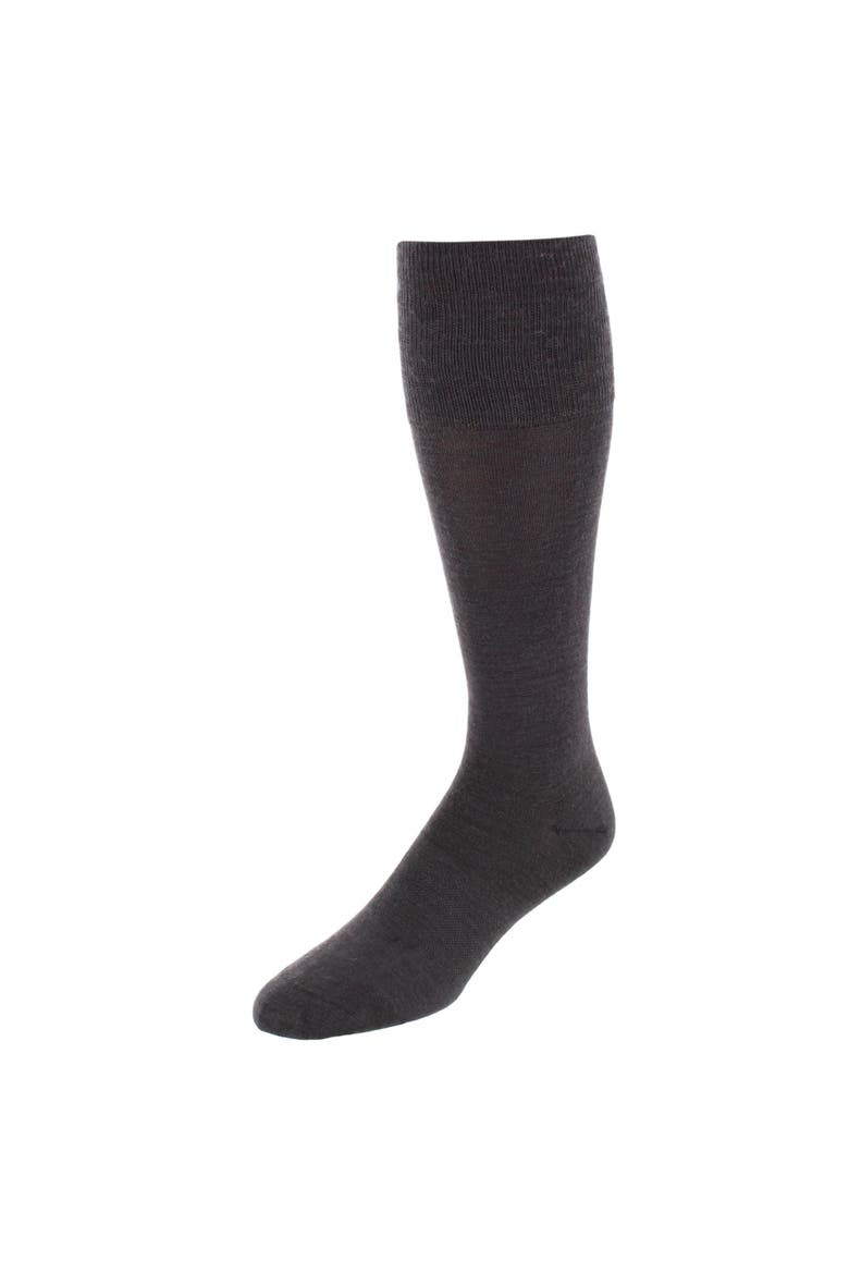 Chevalier Solid Over-The-Calf Pima Cotton Socks, Main, color, Charcoal