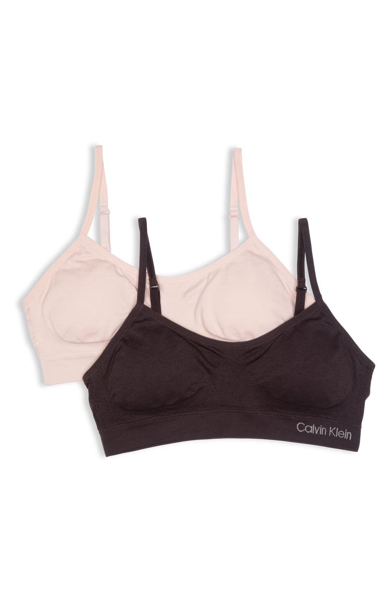 Calvin Klein Kids' Seamless Pullover Crop Bralette - Pack of 2, Main, color,