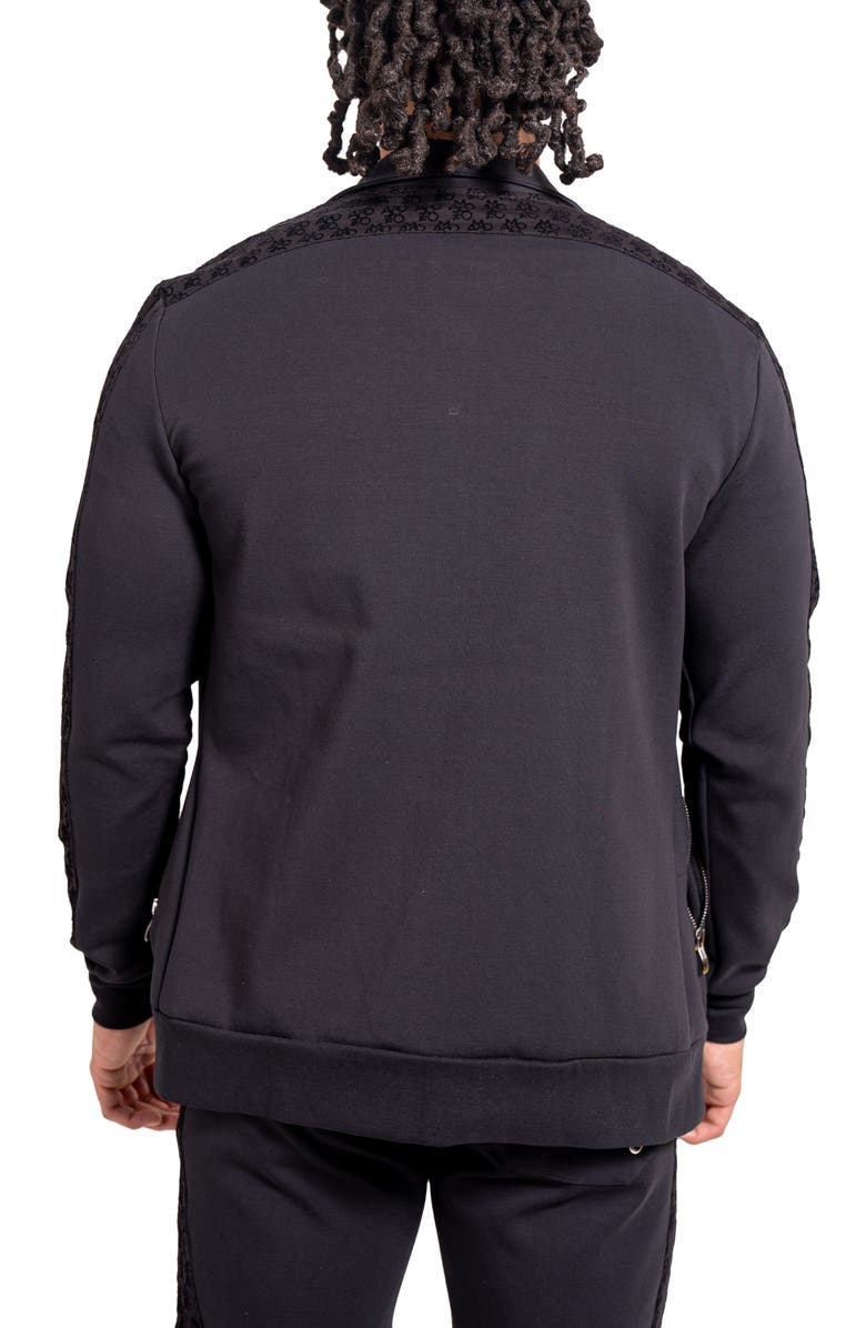 Maceoo Resistance69 Zip Front Sweater, Alternate, color, Black