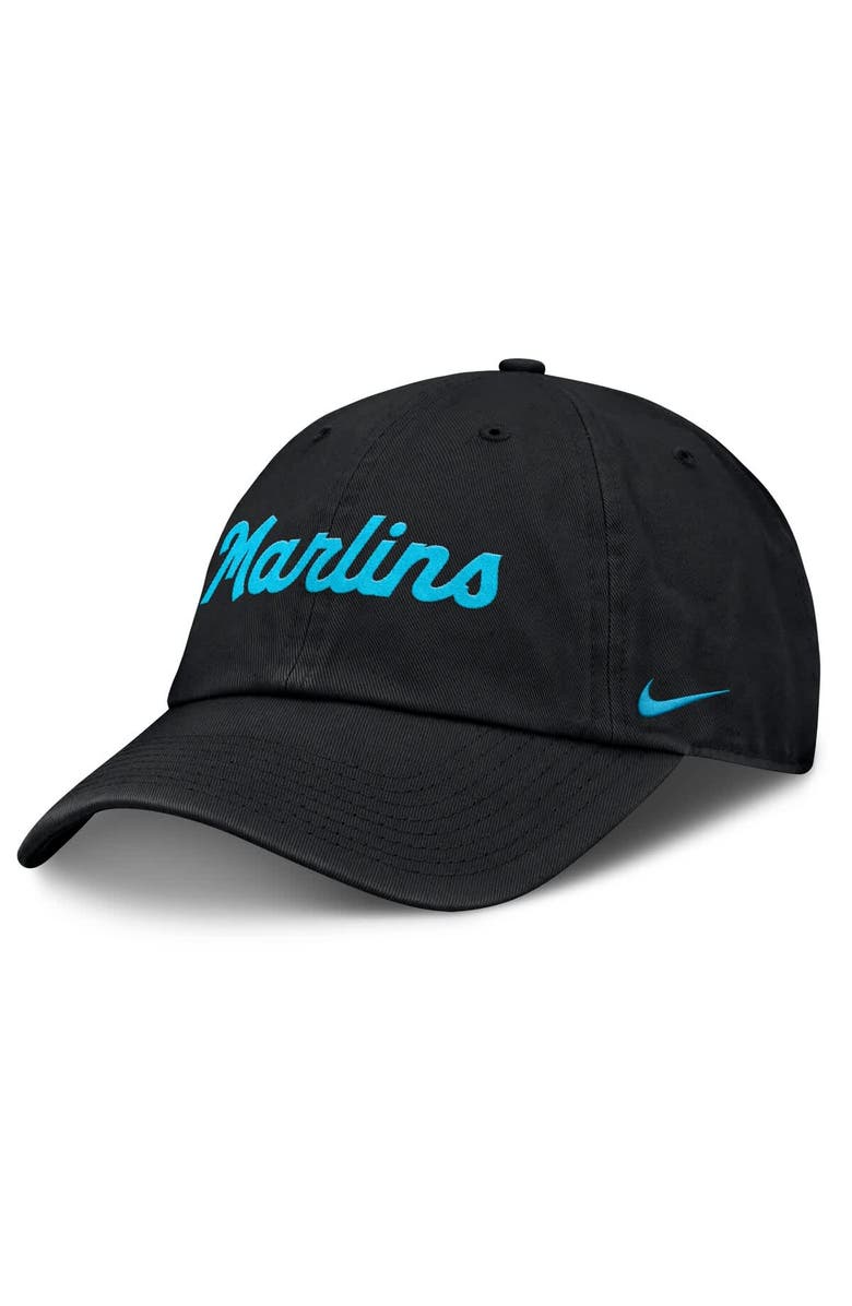 Nike Women's Nike Black Miami Marlins Club Adjustable Hat, Main, color, Black