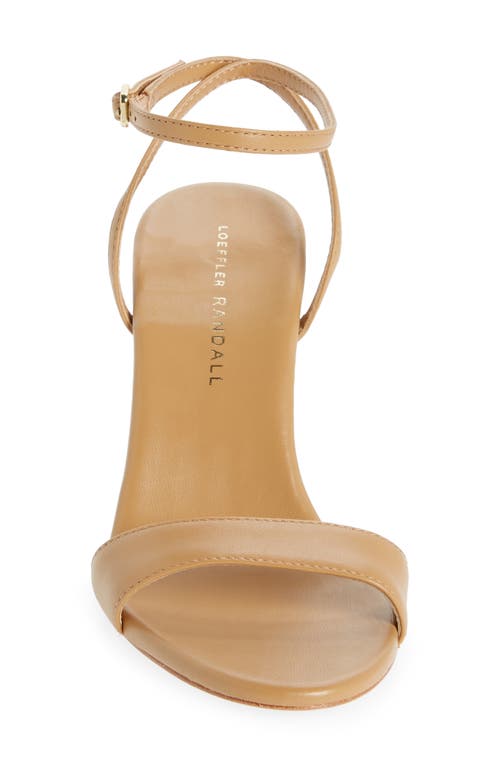 Loeffler Randall Malia Curved Heel With Ankle Strap In Brown In Brown