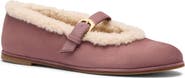Stuart Weitzman Sai Genuine Shearling Mary Jane Flat