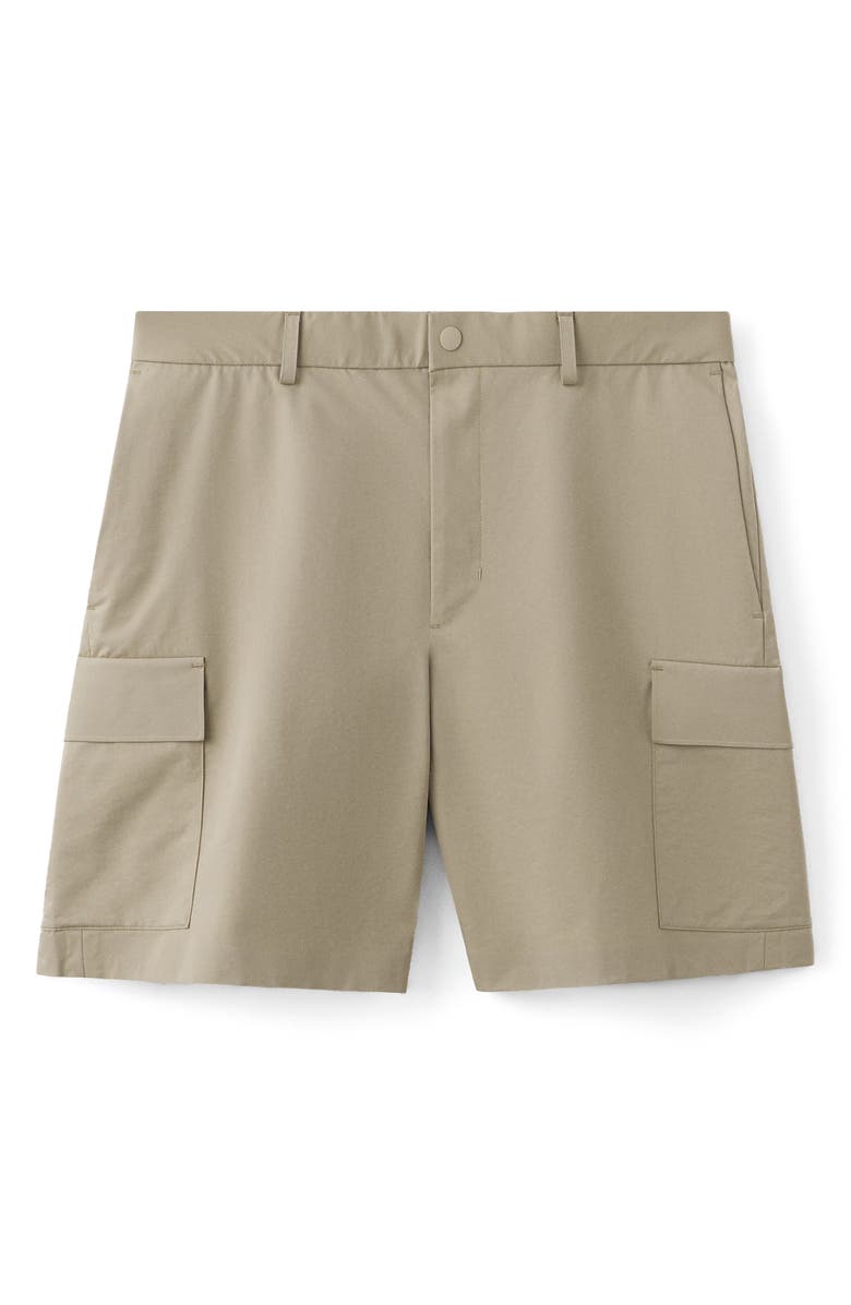 MANGO Water Repellent Cargo Bermuda Shorts, Alternate, color, Beige