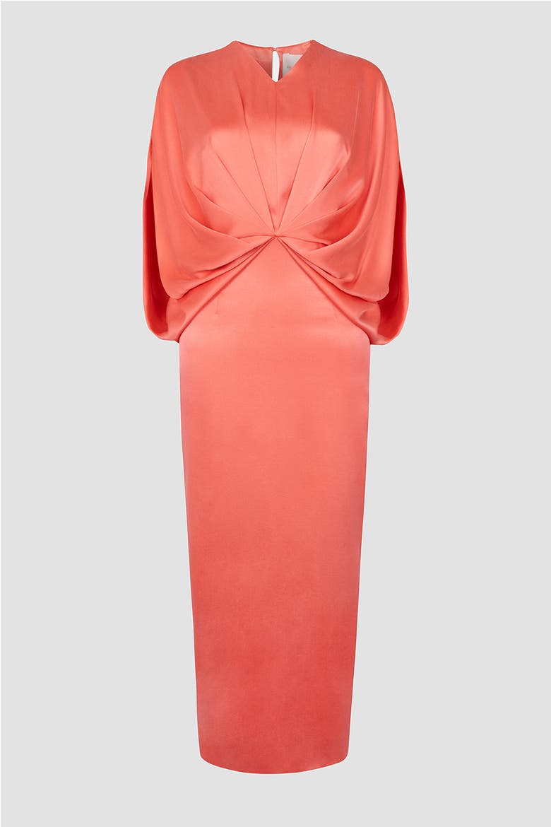 Tari Silk Midi Dress, Alternate, color, Pale Framboise