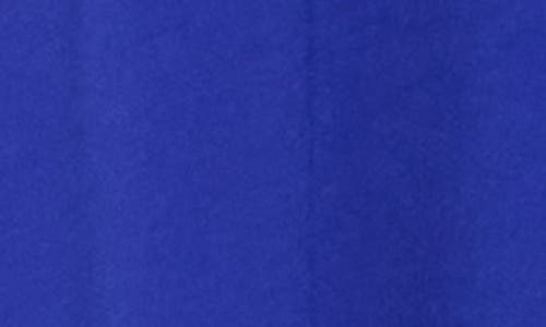 Connected Apparel Tie Belt Faux Wrap High-low Dress In Blue