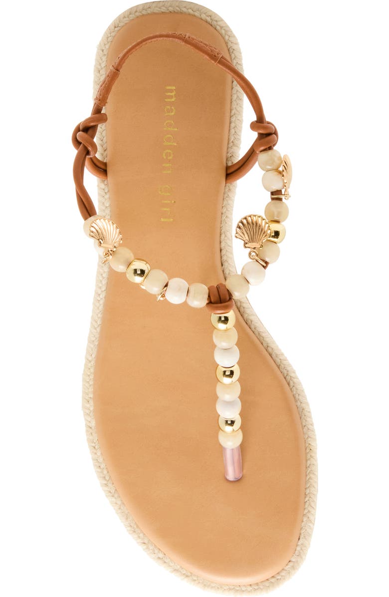 Madden Girl <p>Shells T-Strap Sandal (Women) </p>, Alternate, color, Cognac Multi