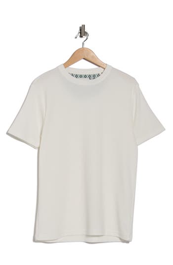 Cactus Man Textured Crewneck T-shirt In White
