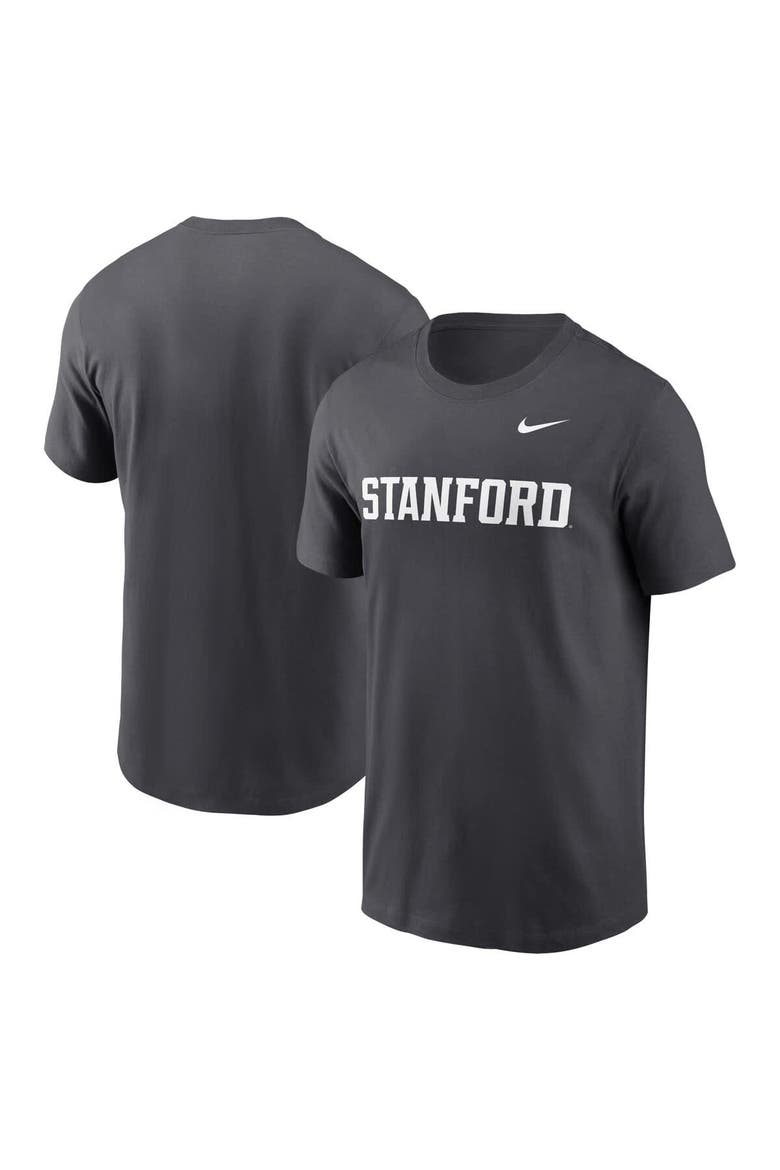 Men's Nike Anthracite Stanford Cardinal Primetime Wordmark T-Shirt, Main, color, Anthracite