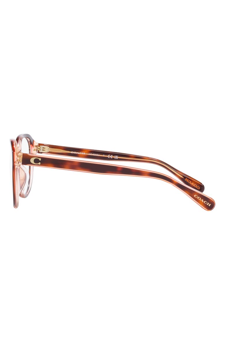COACH 52mm Round Optical Glasses, Alternate, color, 