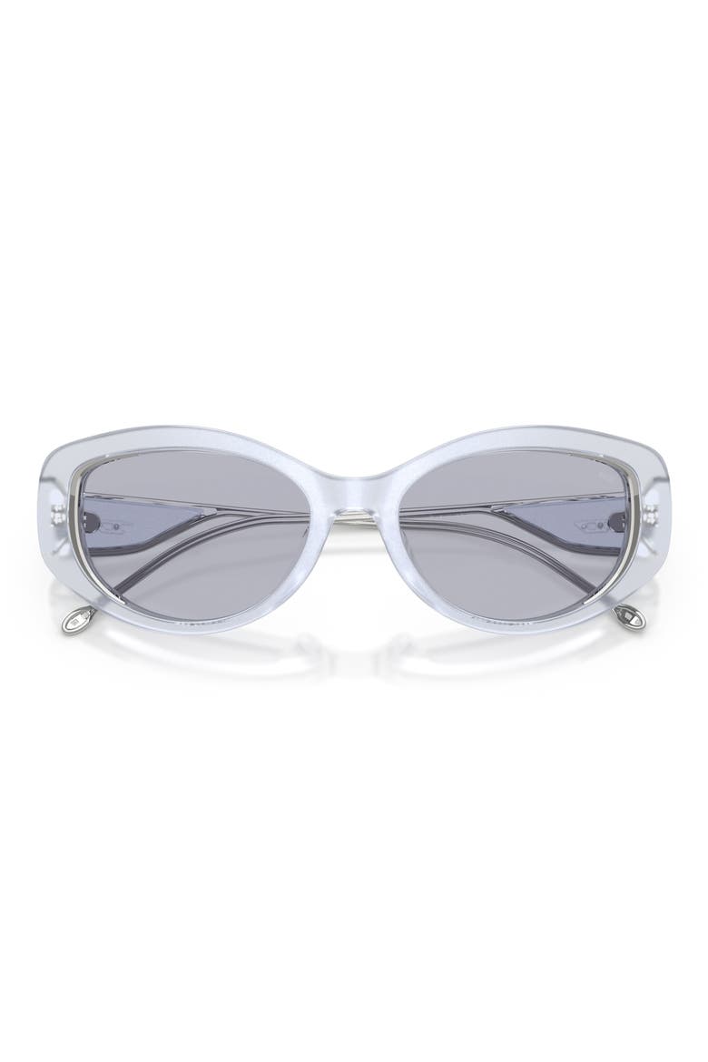 Geck-D 54mm Oval Sunglasses, Alternate, color, TRANSPARENT IRIDES/ VIOLET