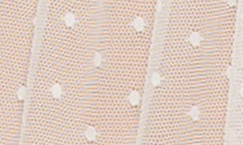 Black Bow Margot Open Back Point D'esprit Babydoll Chemise & Thong Set In Cloud Dancer