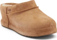 UGG® Enwrap Genuine Shearling Lined Leather Clog