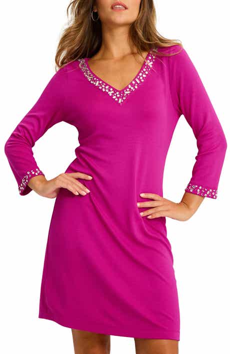 Tommy Bahama Darcy Bejeweled V-Neck Dress
