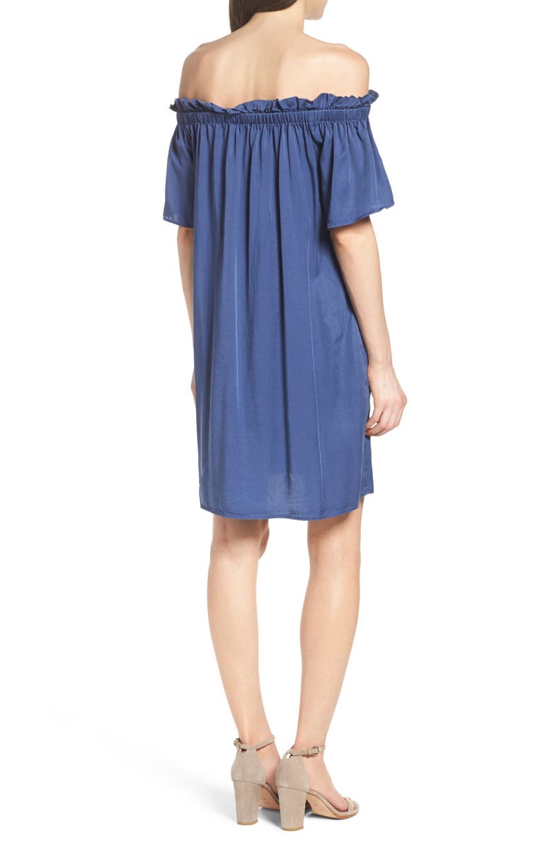 French Connection Stayton Off the Shoulder Dress, Alternate, color, 
