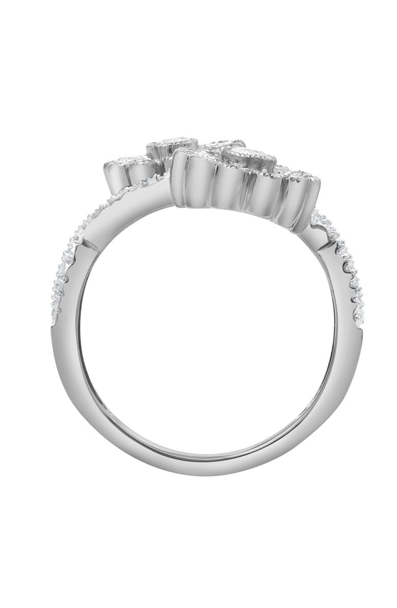 LuvMyJewelry Petals of Promise 0.50 Ct Natural Diamond 10K Gold Ring, Alternate, color, 10K White Gold