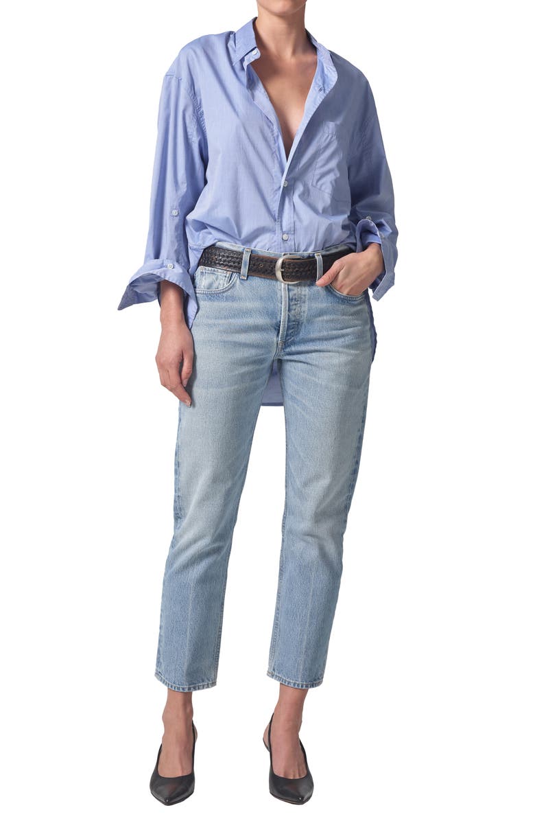 Citizens of Humanity Isla High Waist Organic Cotton Ankle Straight Leg Jeans, Alternate, color, Spector