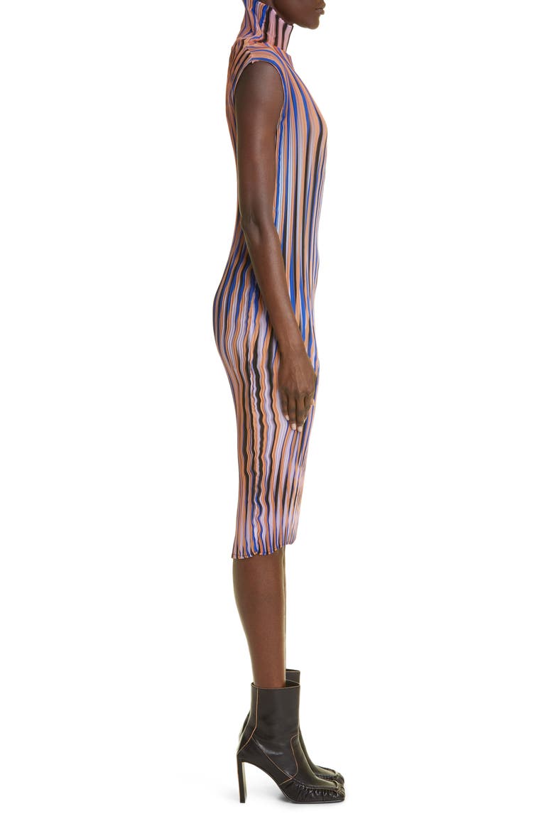 Olaf Sleeveless Chiffon Plissé Dress, Alternate, color, ELIO