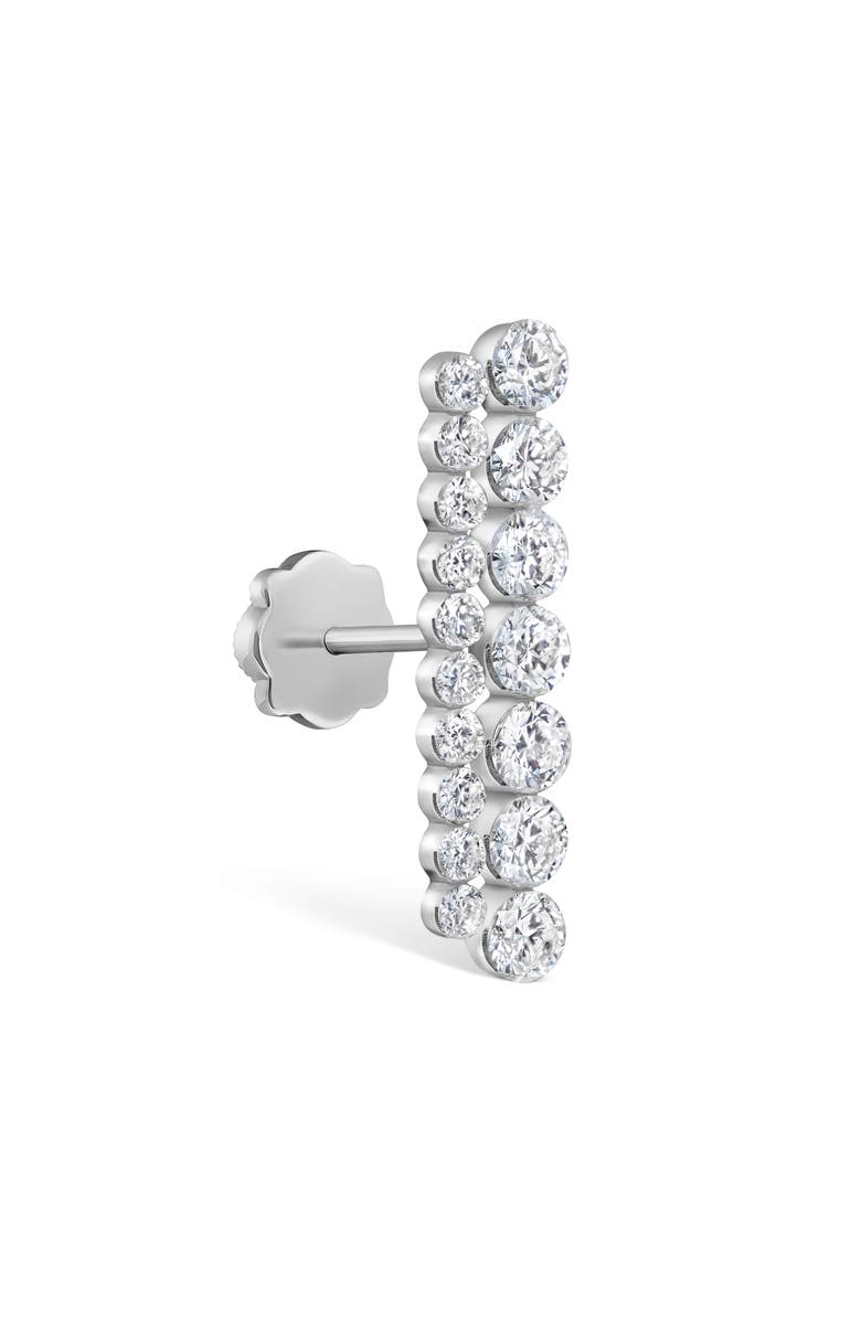 MARIA TASH Diamond Apsara Single Bar Threaded Stud Earring, Main, color, White Gold
